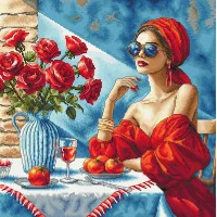 Cross Stitch Kits AVA P134 Lady in Red