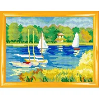 Набор для вышивки пряжей по канве с рисунком Quick Tapestry TH-33 Тихая гавань