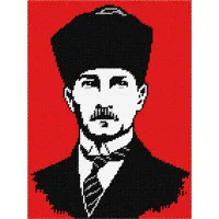 Kit for embroidery yarn on canvas with a pattern Quick Tapestry TL-57 Atatürk