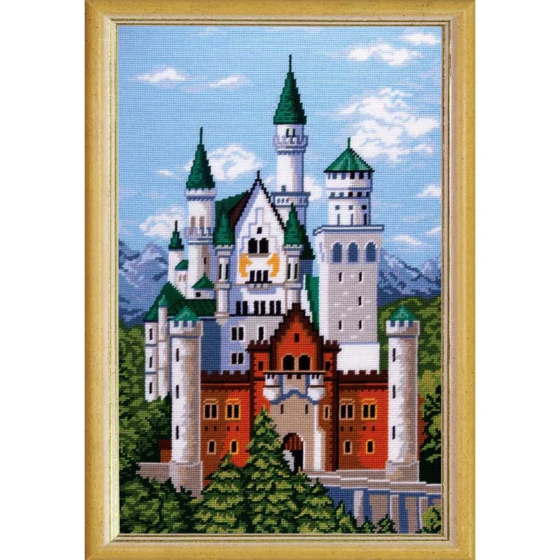 Набір для вишивання пряжею по канві з рисунком Quick Tapestry TS-60 Замок Нойшванштайн