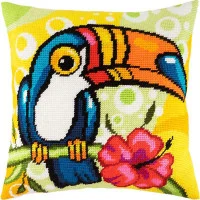 Pillow for embroidery half-cross Charіvnytsya V-187 Toucan