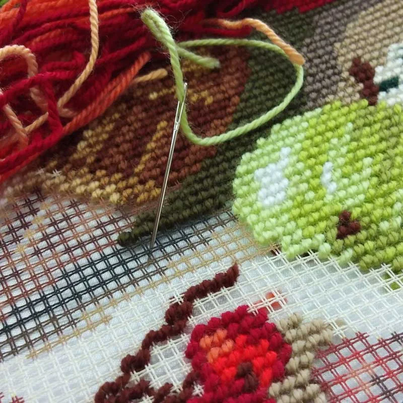 Pillow for embroidery half-cross Charіvnytsya V-343 Basket with gooseberries