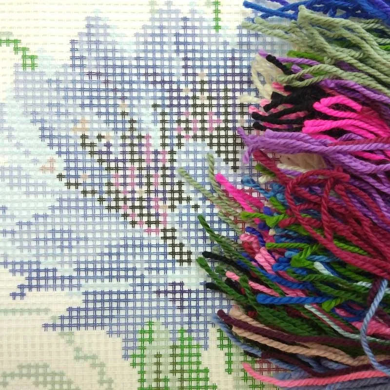 Pillow for embroidery half-cross Charіvnytsya V-46 Cornflowers