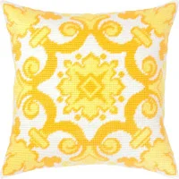 Pillow for embroidery half-cross Charіvnytsya V-471 Yellow Ornament