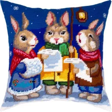Pillow for embroidery half-cross Charіvnytsya V-475 Hares’ Carols