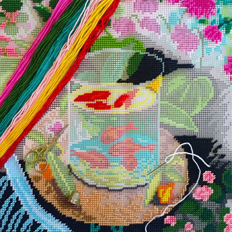 Pillow for embroidery half-cross Charіvnytsya V-482 Goldfish
