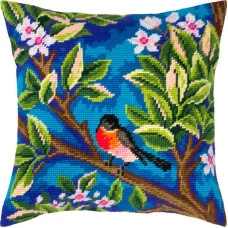 Pillow for embroidery half-cross Charіvnytsya V-493 Bullfinch. Tree