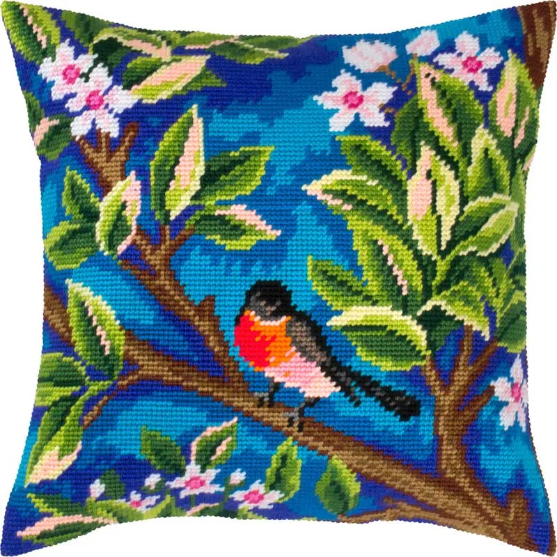 Pillow for embroidery half-cross Charіvnytsya V-493 Bullfinch. Tree