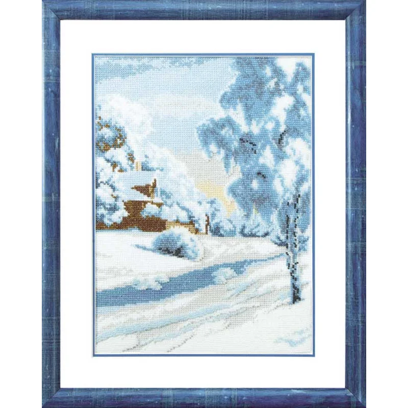 Cross stitch kit Momentos Magicos M-180 A birch near a stream