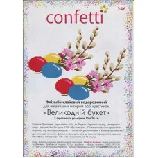 Flizelin water-soluble sew Confetti K-246 Easter bouquet