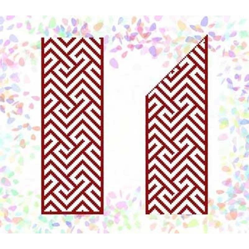 Flizelin water-soluble sew Confetti K-263 Red ornament