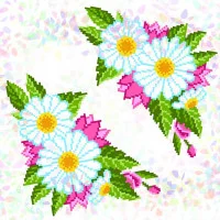 Flizelin water-soluble sew Confetti K-344 Chamomile (2 fragments)