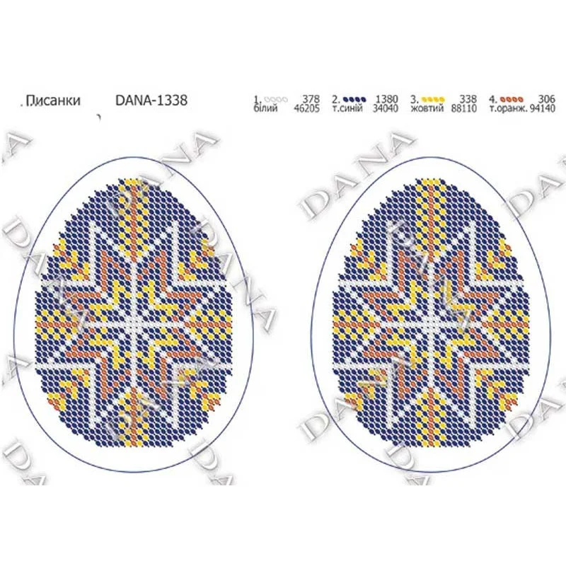 Pattern for beading DANA-1338 Easter eggs