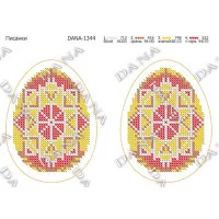 Pattern for beading DANA-1344 Easter eggs