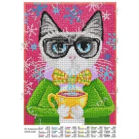 Cхема для вышивки бисером  ДАНА-2262 Кот интелигент