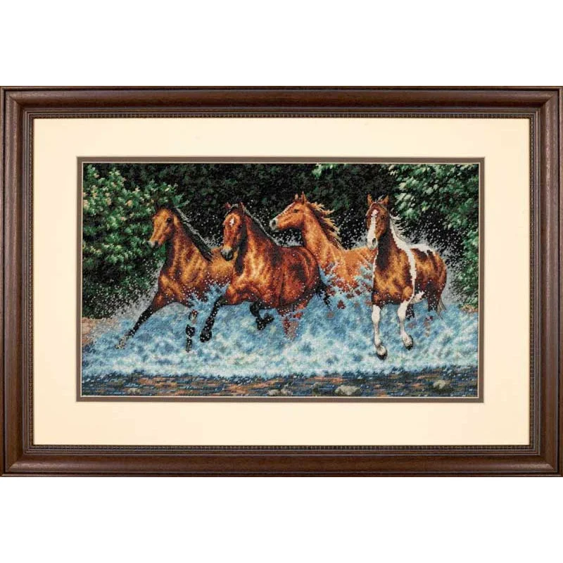 Cross Stitch Kits Dimensions 35214 Galloping Horses
