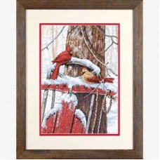 Cross Stitch Kits Dimensions 70-08837 Cardinals On Sled