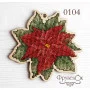 Cross stitch kit on wooden base FruzelOk 0104 Poinsettia
