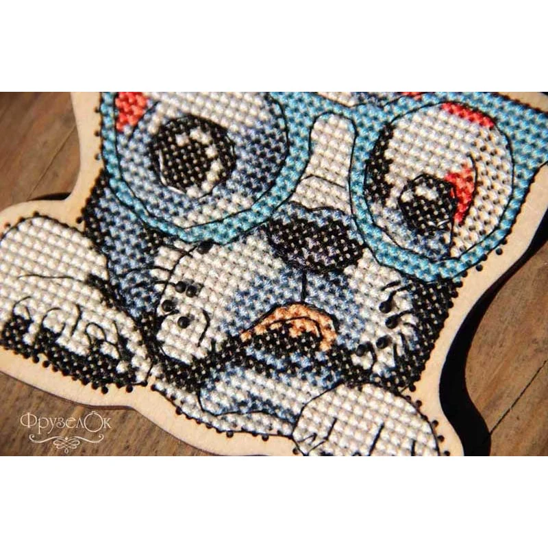 Cross stitch kit on wooden base FruzelOk 0202 Mariyka (out of production)