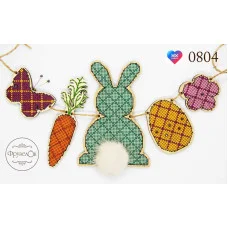 Cross stitch kit on wooden base FruzelOk 0804 Garland
