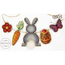 Cross stitch kit on wooden base FruzelOk 0805 Garland