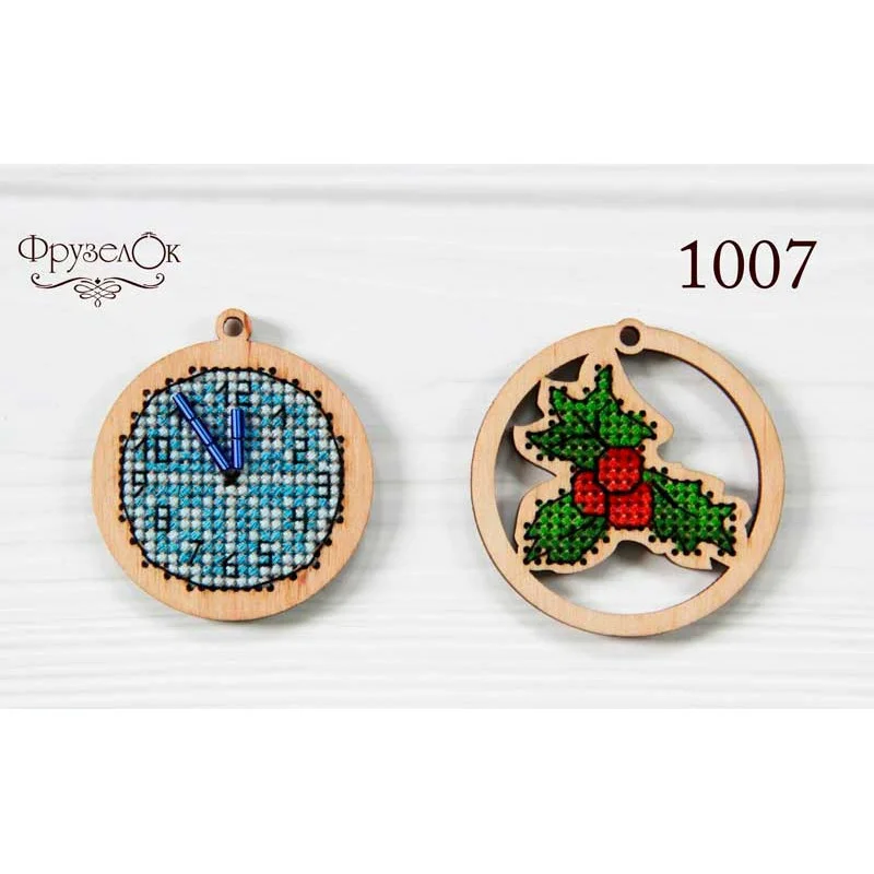Cross stitch kit on wooden base FruzelOk 1007 Decorations