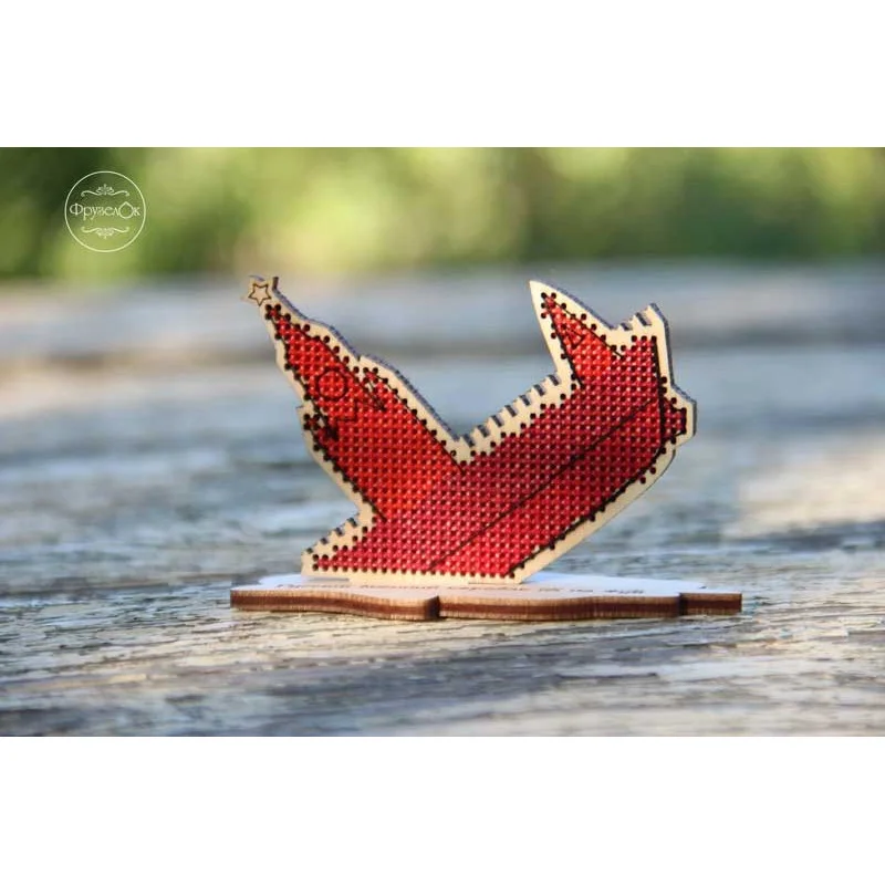 Cross stitch kit on wooden base FruzelOk 1602 RVKINH