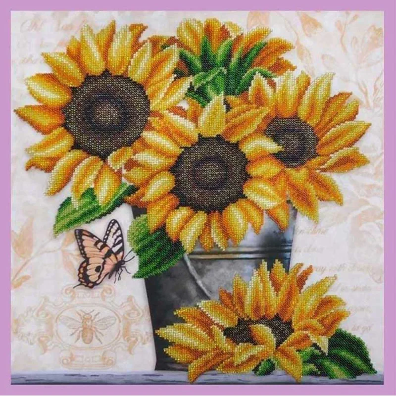 Beadwork Set Pictures Beaded Р-315 Summer sunflowers