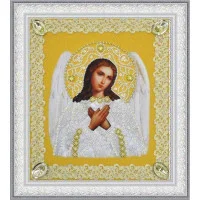Beadwork Set Pictures Beaded Р-372 Icon of the Guardian Angel (gold) openwork