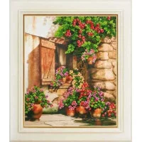 Embroidery Thread Kits in Rococo style OLanTА R-001 Spanish Courtyard