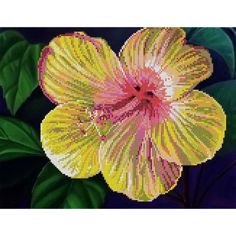 Beadwork Pattern Pictures Beaded S-043 Hibiscus