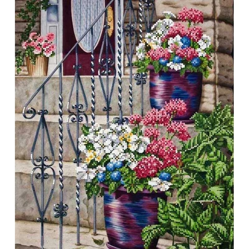 Beadwork Pattern Pictures Beaded S-214 On the porch