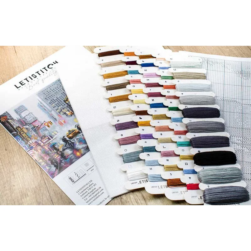 Набір для вишивки хрестиком LetiStitch L8012 Нью-Йорк / Діапазон: Міста