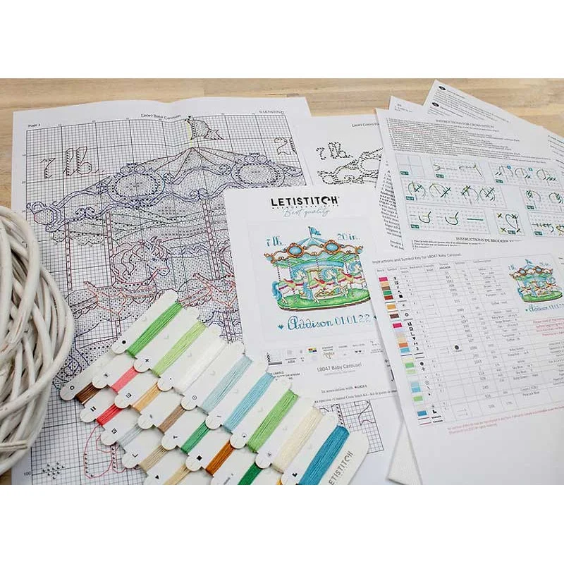 Cross Stitch Kits LetiStitch L8047 Baby Carousel