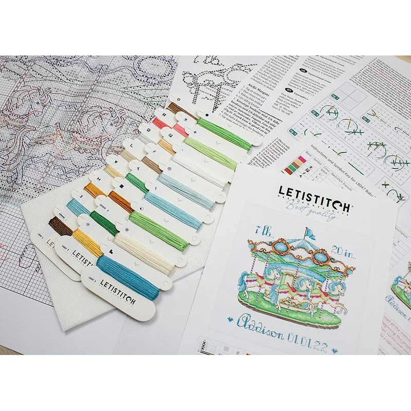 Cross Stitch Kits LetiStitch L8047 Baby Carousel