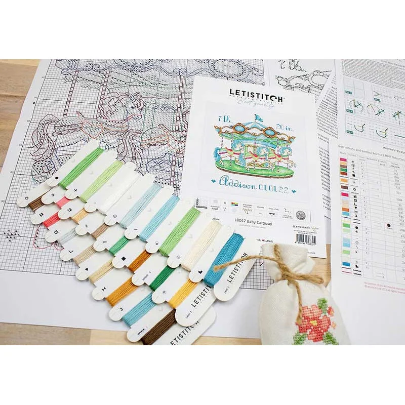 Cross Stitch Kits LetiStitch L8047 Baby Carousel