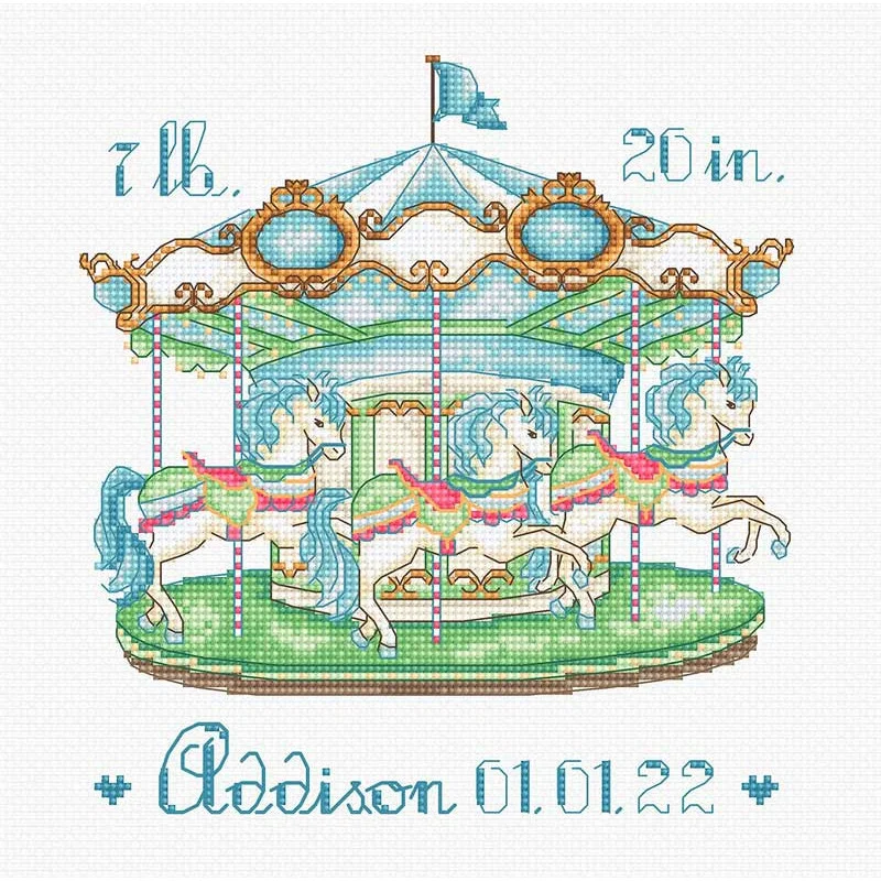 Cross Stitch Kits LetiStitch L8047 Baby Carousel