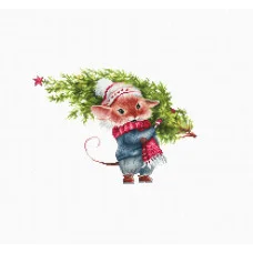 Cross Stitch Kits Luca-S B1169 Christmas tree mouse