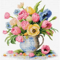Cross Stitch Kits Luca-S B7034 Tulips Bouquet