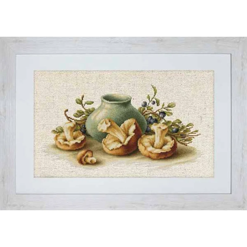 Cross Stitch Kits Luca-S BL2247 Still life with mushrooms (discontinued)