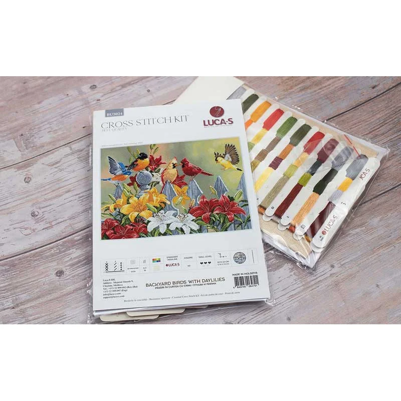 Cross Stitch Kits Luca-S BU5024 Birds and Lilies