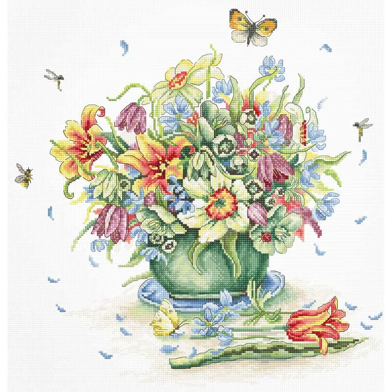 Cross Stitch Kits GOLD collection Luca-S B7000 April bouquet