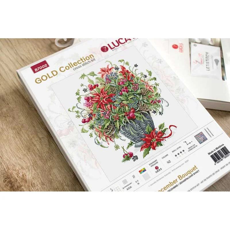 Cross Stitch Kits GOLD collection Luca-S B7002 December bouquet