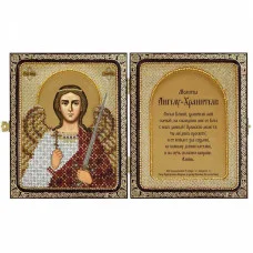 Bead embroidery kit icons in frame-folding Nova Sloboda CE7104 St. Angel the Keeper
