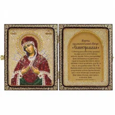 Bead embroidery kit icons in frame-folding Nova Sloboda CE7107 Image of the Blessed. Theotokos