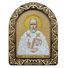 Bead embroidery kit withfigured frame Nova Sloboda CH5013 St. Nicholas the Wonderworker