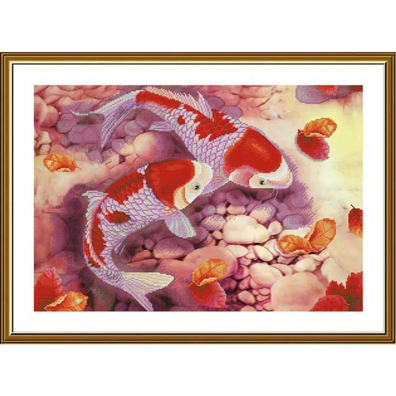 Thread embroidery kit Nova Sloboda CP3278 Chinese carps