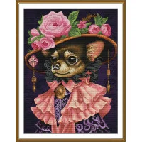 Thread embroidery kit Nova Sloboda CP3409 Young lady