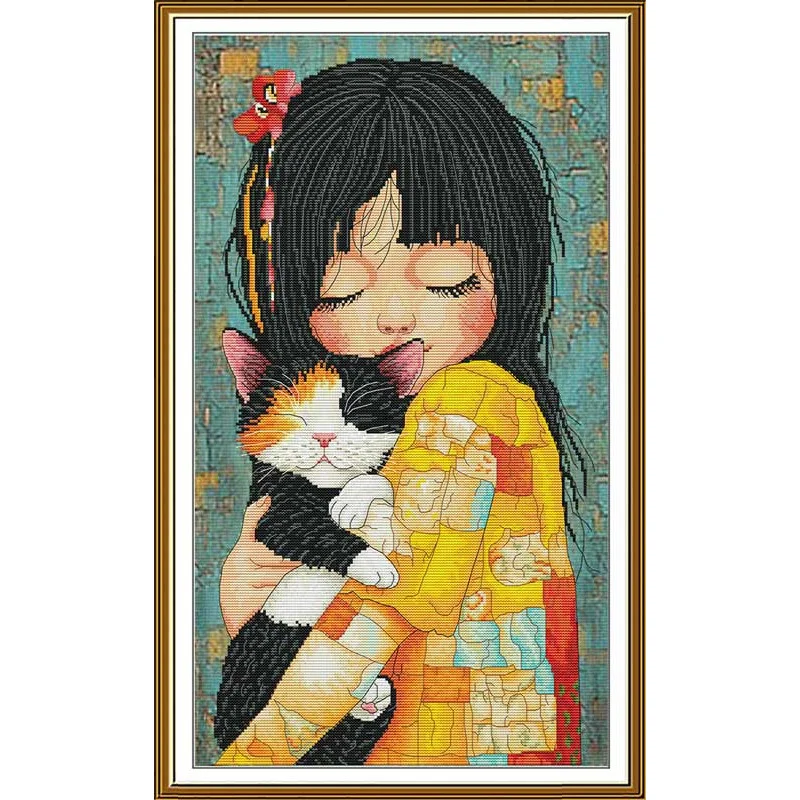 Thread embroidery kit Nova Sloboda CP3440 Warm hugs