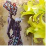 Bead embroidery kit Nova Sloboda ND2077 African woman with lily